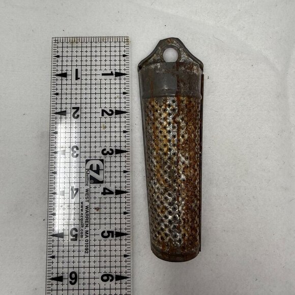 Vintage West Germany Metal Nutmeg Grater Rusty Kitchen Tool Primitive German - Picture 7 of 7